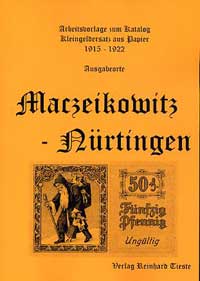 Kleingeldersatz aus Papier 1915 - 1922 Band 4 Maczeikowitz - Nurtingen