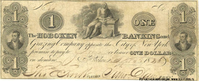 HOBOKEN BANKING 1 dollar 1826