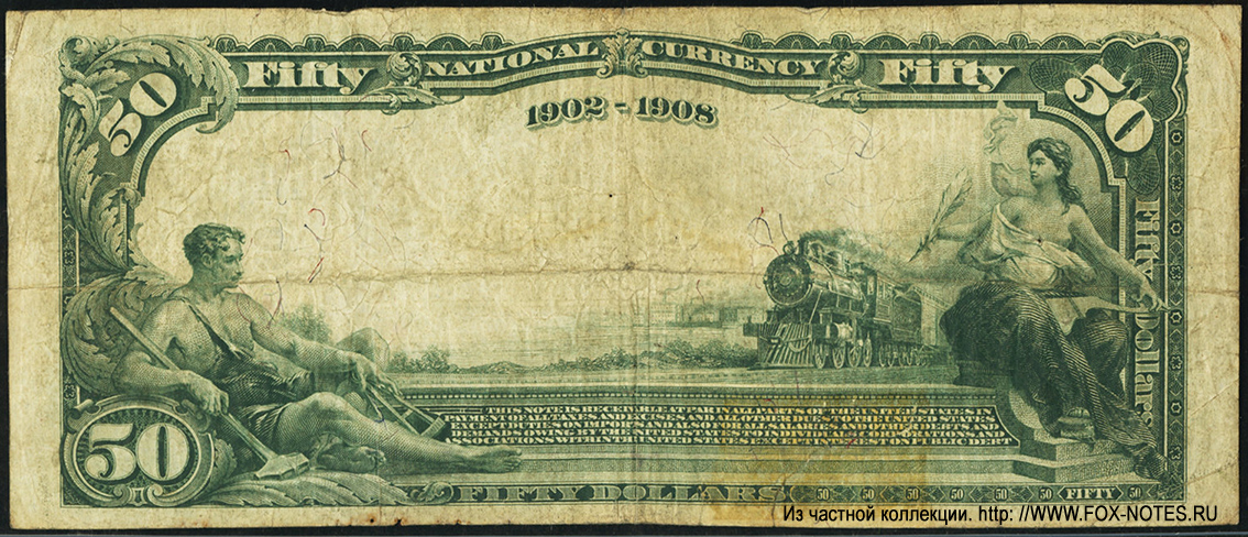Dayton National Bank, Ohio SERIES OF 1902. 50 Dollars 1905.