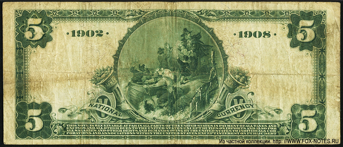 First Nacional Bank of Chicago SERIES OF 1902. 5 Dollars Lyons Roberts