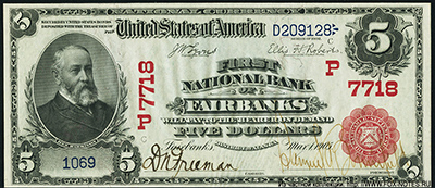  The First National Bank of Fairbanks. National Bank Notes.