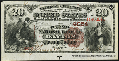 Teutonia National Bank of Dayton (Ch. #4054). National Bank Notes.