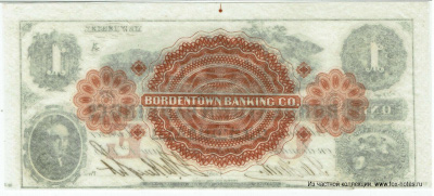 BORDENTOWN BANKING Co, Bordentown, New Jersey 1 dollar 1855