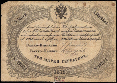   .   (Suomen Pankki, Finlands Bank).  3   1872.