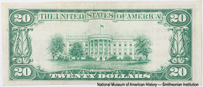First National Bank of Stromsburg Nebraska. Charter number 8286. 20 Dollars Series of 1929 Jones Woods.  