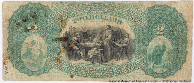 Valley National Bank of Lebanon, Pennsylvania 2 dollars 1865