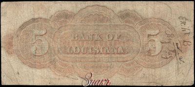 Bank of Louisiana 5  1862 /  