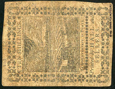 Pennsylvania 10 shillings October 1, 1793.