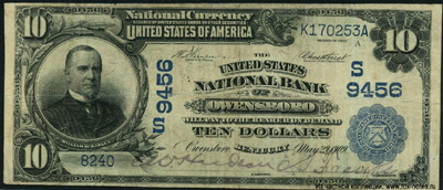 United States National Bank of Owensboro 10 dollars 1909