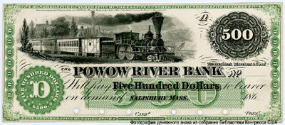 Powow River Bank  500 dollars