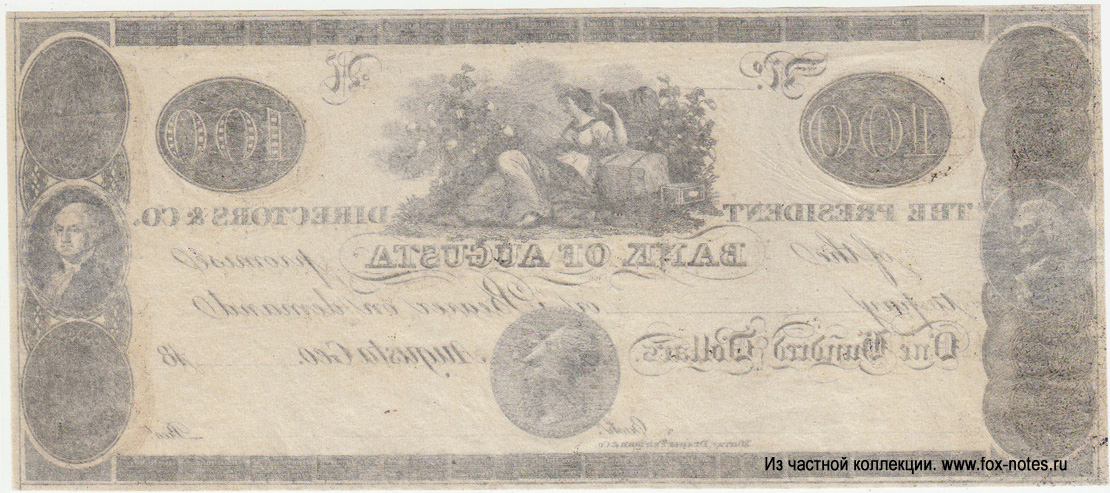 Bank of Augusta 100 Dollars