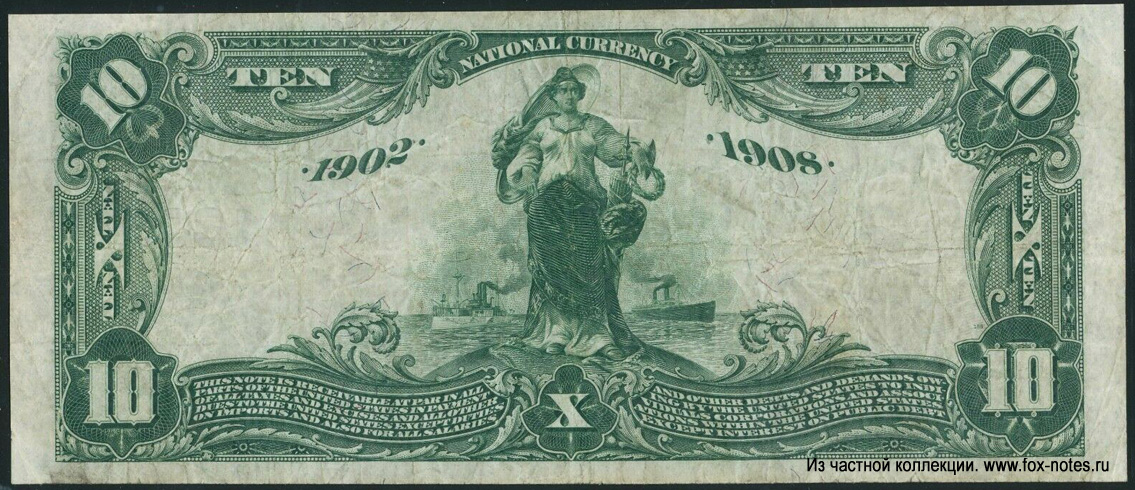 The National Manhaiwe Bank of Great Barrington 10 dollars 1902