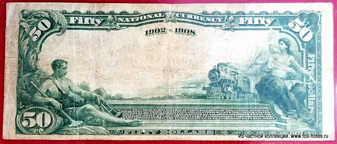 West Branch National Bank Of Williamsport 50 Dollars Series 1882 