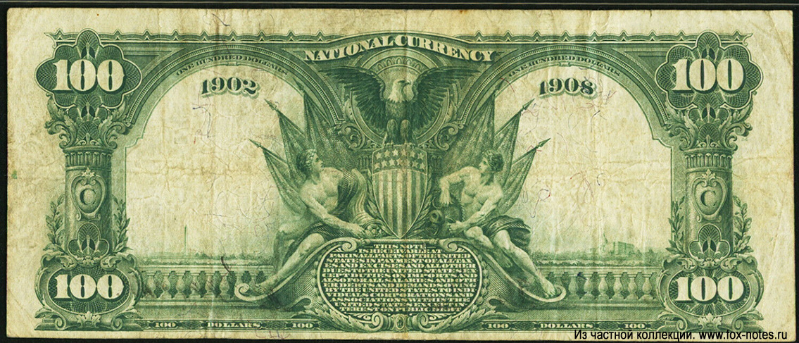 The First National Bank of Portland 100 Dollars Series of 1902. Charter # 1553