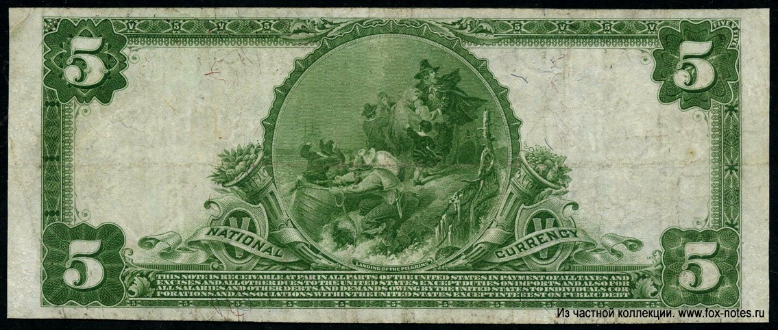 The First National Bank of Orwell, Vermont 5 dollars Series of 1902.