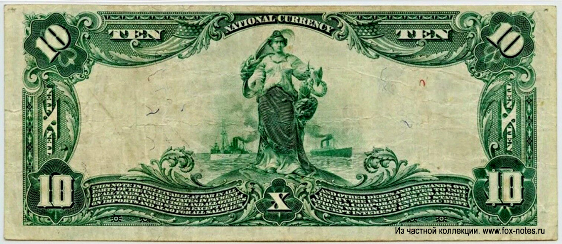 The First National Bank of the City New York 10 dollars 1903