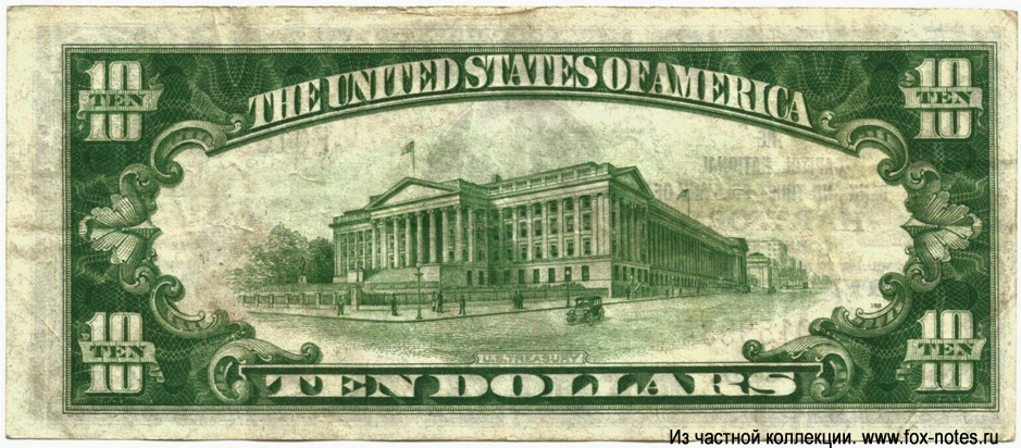 Hartford National Bank and Trust Company Hartford Connecticut 10 Dollars 1928