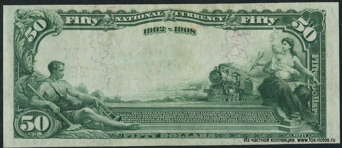 Merchants National Bank of Aurora 50 Dollars 1907 National Bank Notes