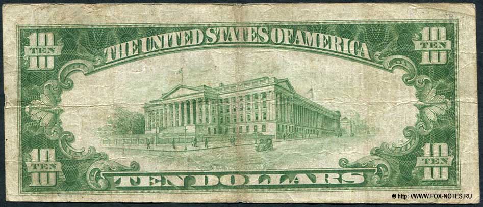  Public Nacional Bank of New York 10 dollars 1929 