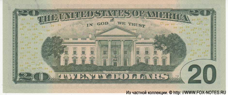 US banknote 20 dollars Series 2013