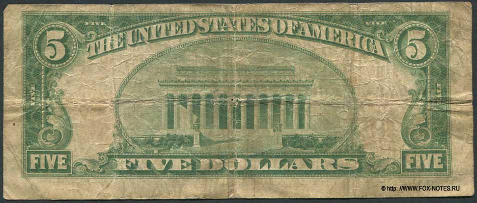 Federal Reserve Bank Notes 5 Dollars 1929