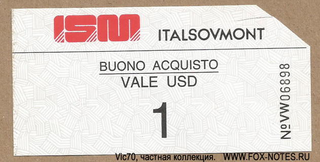 Italsovmont 1 USD