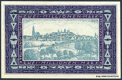 Gemeinde Bensberg. Gutschein 2 Millionen Mark. 10. August 1923.