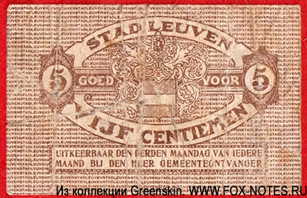 Stad Leuven 5 centimen 1918