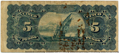 República Argentina. Banco Nacional Argentina. 5 Peso 1º Enero de 1895.