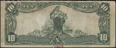 National Bank of Ogdensburg. Charter number 2446. 10 Dollars. Dec. 3, 1919. SERIES OF 1902. Woods White.