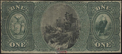Seventh Ward National Bank 1 Dollar Juli 1st 1865 Stoddard Benham Colby, Francis Elias Spinner
