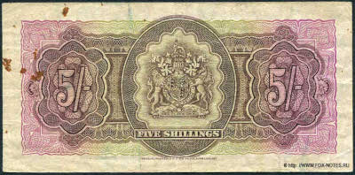 Bermuda Government. 5 shillings. 1st Mai 1957.