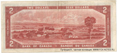 Bank of Canada 2 Dollars 1954