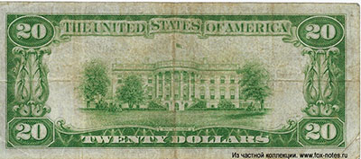 Federal Reserve Bank of Boston, Massachusetts. National Currency � Federal Reserve Bank Notes 20 dollars. Series of 1929.