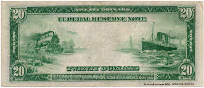 US Federal Reserve Notes 20 dollars Series of 1914 