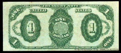 Treasury Note 1 dollar series 1891 USA