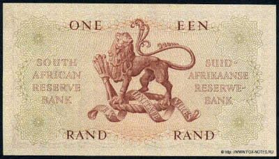 Suidafrikaanse Reserwebank EEN RAND 1961
