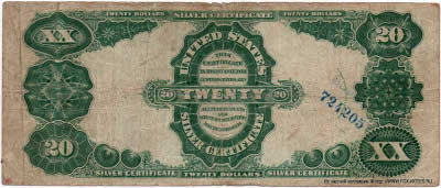 USA Silver Certificates 20 dollars 1891