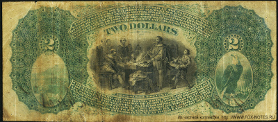 First National Bank of Dayton, Ohio 2 dollars 1872 