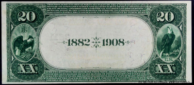 20   SERIES OF 1882. Lyons  Roberts