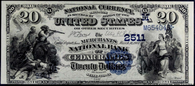 20   SERIES OF 1882. Lyons  Roberts